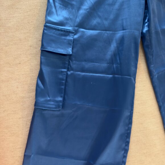 Simons TWIK Royal Blue Wide Leg Cargo Pants (Size Medium) - Picture 8 of 11